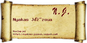 Nyakas Józsua névjegykártya